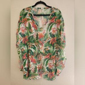WestLoop Swim Cover Up, Tropical Print, One Size Fits Most